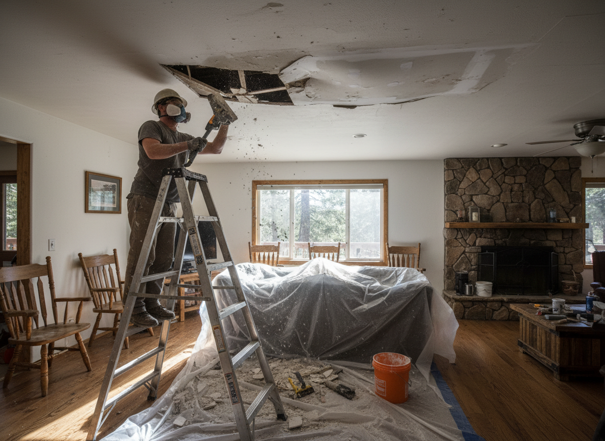 Ceiling Water Damage Repair in Sugarloaf, CA