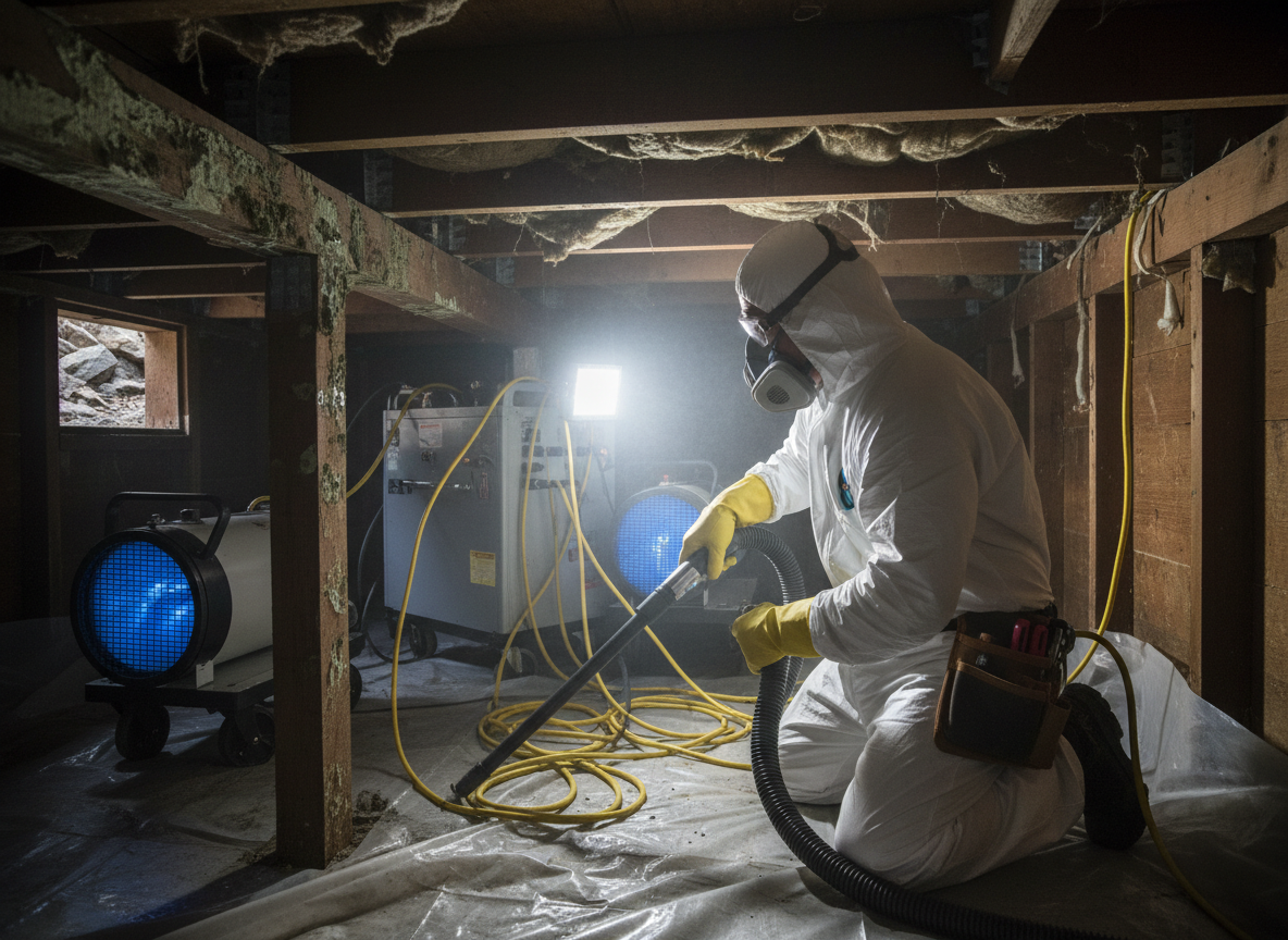 Crawl Space Mold Removal in Sugarloaf, CA